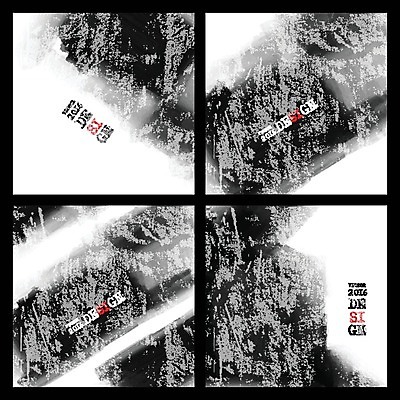 EPS 해외이미지 백그라운드 일러스트 수묵화 미술 타이포그라피 사람없음 세트 검은색 먹 번짐 국경 해외202004 해외일러스트 문자 컬러 서예 문화예술 파일형식 벡터 효과