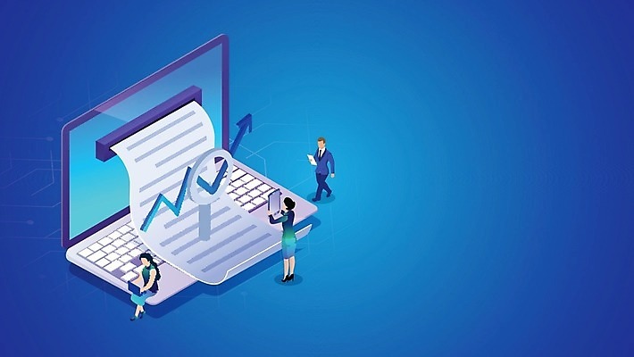 EPS 해외이미지 여자 남자 포스터 화살표 일러스트 회사 비즈니스 돋보기 사람 세명 경제 파란색 노트북 스마트폰 3D 디지털 스크린 자료 인포그래픽 장비 정보 성장 분석 검색 보고서 상업 이익 온라인 진행 마케팅 분석가 성인만 해외202004 해외일러스트 직업 컬러 컨셉 전자제품 핸드폰 스마트기기 디지털합성 파일형식 벡터