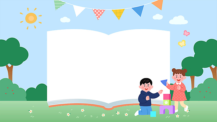 전신 나무 여자 남자 꽃 어린이 놀이 프레임 서기 들기 사람 앉기 소녀 소년 두명 책 장난감 독서 유치원생 무릎꿇기 가랜드 블록쌓기 어린이만 모션그래픽 MP4 MOV 식물 모션 쌓기 블록 파티용품 동영상 파일형식