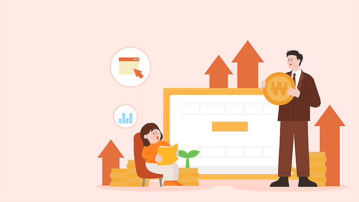 전신 여자 교육 남자 화살표 어린이 의자 들기 사람 앉기 정장 소녀 성인 두명 책 금융 마주보기 동전 경제교육 계좌 동전탑 모션그래픽 MP4 MOV 옷 가구 돈 모션 경제 쌓기 동영상 파일형식