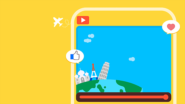 구름 지구 여행 말풍선 휴가 비행기 사람없음 노란색 카메라 세계여행 에펠탑 피사의사탑 타지마할 동영상창 소셜네트워크 브이로그 모션그래픽 MP4 MOV 자연요소 라이프스타일 컬러 항공교통 대중교통 전자제품 세계 이탈리아 세계문화유산 인도 파리 동영상 랜드마크 파일형식