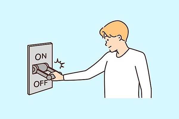 EPS 해외이미지 남자 일러스트 한명 상반신 성인 잡기 브레이크레버 끄기 성인남자한명만 해외일러스트 1 모션 사람 남자한명만 성인남자만 파일형식 벡터