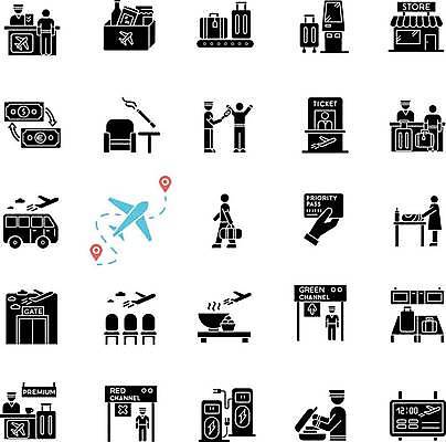 EPS 해외이미지 클립아트 디자인 실루엣 여행 컨셉 일러스트 교통시설 비행기 세트 픽토그램 검은색 웹 짐 티켓 플랫 공항 수집 계산대 가득함 심볼 책상 항공 서비스 출발 보안 대문 심플 지역 승객 팩 통과 고립 대패 무료 상형문자 수하물 엘리먼트 의무 터미널 활자 벡터 해외202309 해외일러스트 문자 컬러 가구 교통 인터넷 항공교통 대중교통 촬영기법 안전 문 화장품 시설 활자판 파일형식