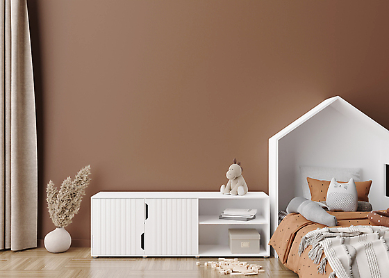 포토 JPG 해외이미지 식물 인형 실내 사람없음 내부 책 인테리어 상자 갈색 블록 공간 침대 편안함 서랍장 해외202309 해외포토 디자인 컬러 가구 감각 파일형식