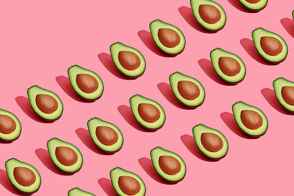 포토 JPG 해외이미지 백그라운드 패턴 단면 사람없음 하이앵글 신선 아보카도 분홍색배경 해외202309 해외포토 뷰포인트 분홍색 무늬 과일 파일형식