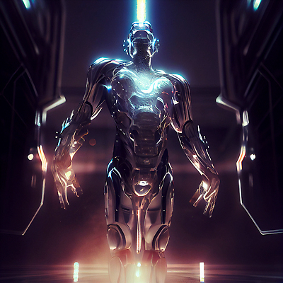 포토 JPG 해외이미지 컨셉 미래 사람없음 인조인간 로봇 하이테크 네온 휴머노이드 사이버펑크 해외202309 해외포토 기술 파일형식 SF