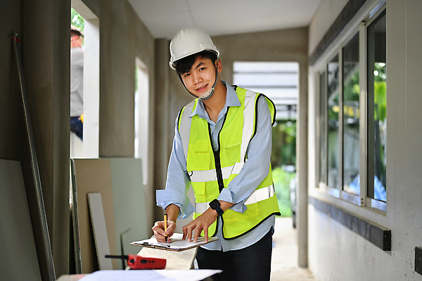 포토 JPG 해외이미지 남자 건축 창문 한명 동양인 상반신 성인 건설현장 기록 건축가 문서 무전기 서류판 안전조끼 성인남자한명만 해외202309 해외포토 직업 1 무선통신 건설업 사람 인종 사무용품 남자한명만 성인남자만 파일형식