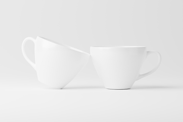 포토 JPG 해외이미지 사람없음 컵 3D 흰색 오브젝트 목업 해외202309 해외포토 식기 컬러 디지털합성 파일형식