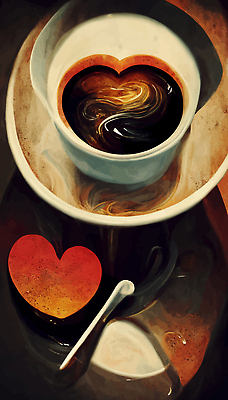 JPG 해외이미지 커피 일러스트 사람없음 카페 하트 빈티지 커피잔 그림 복고 해외202309 해외일러스트 모양 음료 컨셉 잔 상점 파일형식