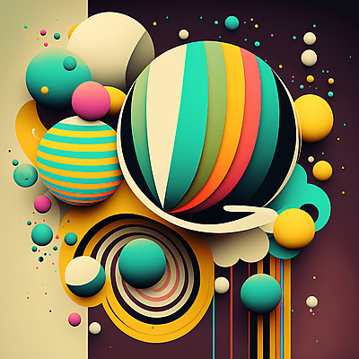 JPG 해외이미지 디자인 예술 선 일러스트 추상 미래 사람없음 컬러풀 원형 화려 입체 기하학 해외202309 해외일러스트 도형 컬러 컨셉 무늬 파일형식