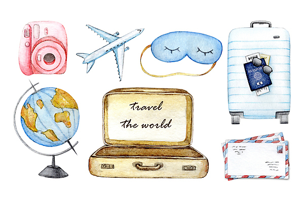 포토 JPG 해외이미지 여행 스티커 일러스트 교통시설 휴가 수채화 비행기 가면 사람없음 여름 세트 세계 지구본 여행객 카메라 여행가방 짐 잠 티켓 낙서 공항 스케치 편지 수집 배낭여행 그림 여권 손그림 제트기 고립 대패 소셜미디어 수하물 원정 강조 해외202309 해외일러스트 계절 교통 가방 항공교통 대중교통 미술 사람 전자제품 시설 파일형식