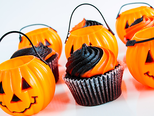 포토 JPG 해외이미지 사람없음 할로윈 컵케이크 잭오랜턴 해외202309 해외포토 케이크 파일형식