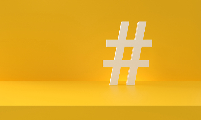 JPG 해외이미지 일러스트 모바일 사람없음 3D 노란배경 소셜네트워크 해시태그 해외202309 해외일러스트 백그라운드 노란색 디지털합성 특수문자 파일형식