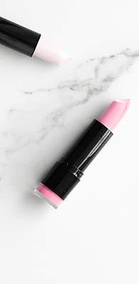 포토 JPG 해외이미지 분홍색 백그라운드 사람없음 립스틱 두개 대리석 카피스페이스 해외202309 해외포토 컬러 2 재료 화장품 공백 파일형식