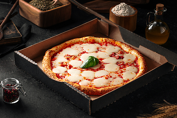 포토 JPG 해외이미지 포장 피자 사람없음 상자 마르게리타피자 해외202309 해외포토 패스트푸드 서양음식 파일형식