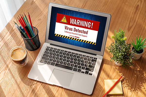 포토 JPG 해외이미지 경고 사람없음 노트북 바이러스 위험 해외202309 해외포토 컨셉 전자제품 파일형식