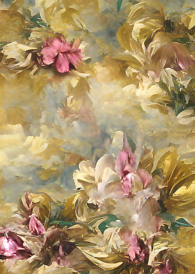 JPG 해외이미지 꽃 백그라운드 일러스트 사람없음 컬러풀 부드러움 파스텔 해외202309 해외일러스트 식물 컬러 학용품 감각 파일형식