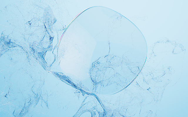 포토 JPG 해외이미지 하늘색 백그라운드 곡선 유리 사람없음 물방울 튀는물 해외202309 해외포토 선 재질 파란색 액체표현 스플래쉬 파일형식