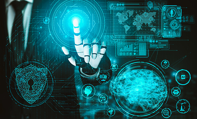 포토 해외이미지 손 지도 비즈니스 통신 그래프 미래 신체부위 파란색 스크린 기계 터치 가리킴 연결 로봇 열쇠구멍 방패 AI_인공지능 해외202309 해외포토 AI파일 컬러 컨셉 사람 손짓 파일형식 벡터