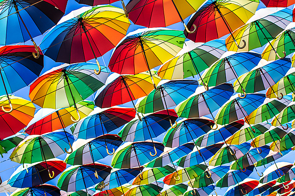 포토 JPG 해외이미지 백그라운드 우산 사람없음 야외 장식 컬러풀 여러개 일렬 해외202309 해외포토 컬러 다수 파일형식