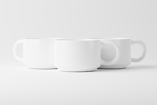 포토 JPG 해외이미지 사람없음 컵 3D 흰색 오브젝트 목업 해외202309 해외포토 식기 컬러 디지털합성 파일형식