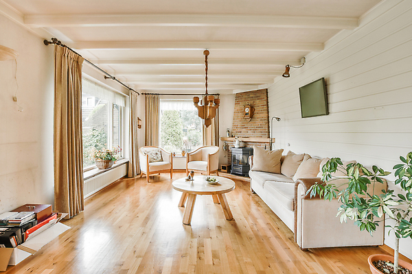 포토 JPG 해외이미지 식물 화분 쿠션 의자 창문 사람없음 인테리어 소파 텔레비전 공간 방 커튼 벽시계 벽난로 나무바닥 해외202309 해외포토 디자인 시계 가구 바닥 전자제품 파일형식