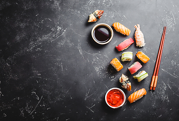 포토 JPG 해외이미지 젓가락 사람없음 초밥 간장 생강초절임 일본음식 카피스페이스 해외202309 해외포토 음식 수저 공백 양념 절임 파일형식