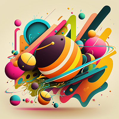 JPG 해외이미지 디자인 예술 선 일러스트 추상 미래 사람없음 컬러풀 원형 화려 입체 기하학 해외202309 해외일러스트 도형 컬러 컨셉 무늬 파일형식