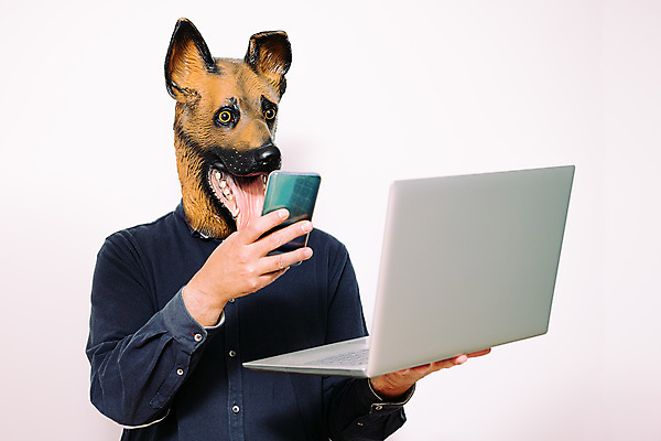 포토 JPG 해외이미지 동물 모델 디자인 행복 얼굴 인터넷 장난 통신 상상 모바일 가면 한명 사람 노트북 스마트폰 핸드폰 반려동물 컴퓨터 파티 머리 흰색 축하 유머 괴짜 개 연결 전화기 만족 긍정 온라인 가면무도회 고립 라텍스 해외202309 해외포토 1 감정 컬러 컨셉 포유류 이벤트 신체부위 전자제품 스마트기기 무도회 파일형식