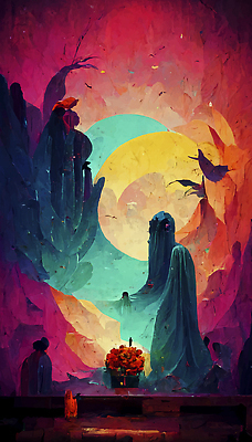 포토 JPG 해외이미지 전통 문화 컬러 벽지 멕시코 미술 사람없음 컬러풀 죽음 제단 해골모형 해외202309 해외포토 북아메리카 문화예술 모형 파일형식