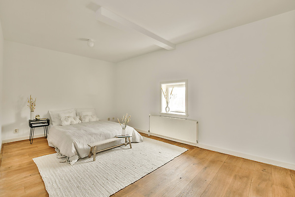 포토 JPG 해외이미지 화분 창문 탁자 사람없음 인테리어 카펫 공간 방 흰색 침대 나무바닥 해외202309 해외포토 디자인 컬러 가구 바닥 파일형식