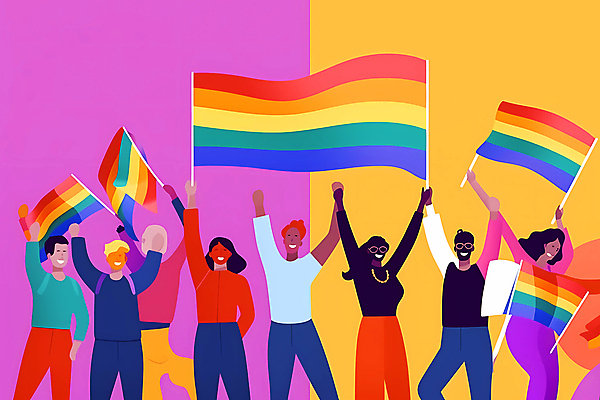 포토 JPG 해외이미지 배너 커플 무지개 일러스트 가족 사람 이벤트 사람없음 세계 축제 축하 깃발 수집 월 동성애자 평등 성소수자 해외202309 해외일러스트 자연요소 컨셉 관계 날짜 파일형식