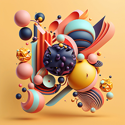 JPG 해외이미지 디자인 예술 선 일러스트 추상 미래 사람없음 컬러풀 원형 화려 입체 기하학 해외202309 해외일러스트 도형 컬러 컨셉 무늬 파일형식