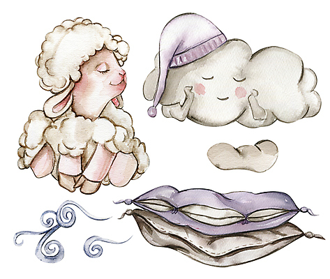 JPG 해외이미지 한마리 일러스트 방석 사람없음 양 해외202309 해외일러스트 1 포유류 파일형식