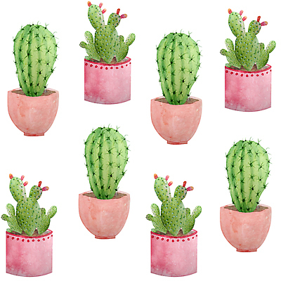 JPG 해외이미지 분홍색 백그라운드 패턴 일러스트 자연 선인장 사람없음 손그림 해외202309 해외일러스트 식물 컬러 무늬 생태계 파일형식