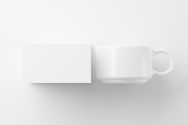 포토 JPG 해외이미지 사람없음 컵 상자 3D 흰색 오브젝트 목업 해외202309 해외포토 식기 컬러 디지털합성 파일형식