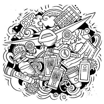 EPS 해외이미지 클립아트 디자인 여행 스티커 일러스트 휴가 설계 비행기 가면 안전 장식 스마트폰 세계 알약 바이러스 보호 낙서 공항 만화 스케치 심볼 라인아트 오브젝트 윤곽 모음 고립 구성 대패 백신 위생관리 전염병 코로나바이러스 뉴노멀 해외202309 해외일러스트 선 컨셉 의학 항공교통 교통시설 대중교통 관리 미술 경제 핸드폰 스마트기기 약 질병 파일형식 벡터