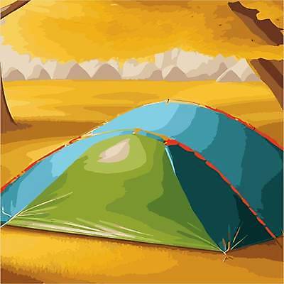 EPS 해외이미지 나무 실루엣 여행 일러스트 텐트 사람없음 캠핑 캠핑장 해외202309 해외일러스트 식물 레저 촬영기법 캠핑도구 파일형식 벡터