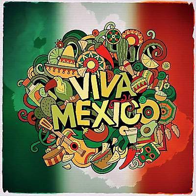 EPS 해외이미지 일러스트 멕시코 선인장 가면 사람없음 기타 낙서 가득함 앵무새 멕시코모자 레터링 해외202309 해외일러스트 식물 모자_잡화 북아메리카 조류 현악기 파일형식 벡터