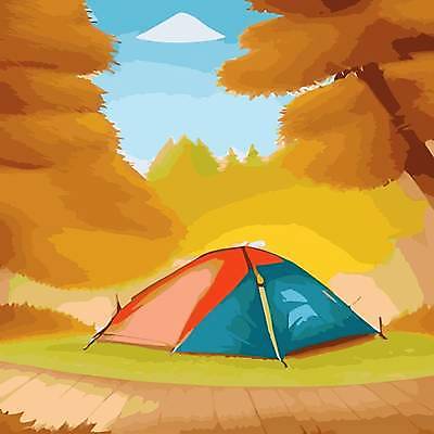 EPS 해외이미지 나무 여행 일러스트 텐트 사람없음 캠핑 캠핑장 해외202309 해외일러스트 식물 레저 캠핑도구 파일형식 벡터