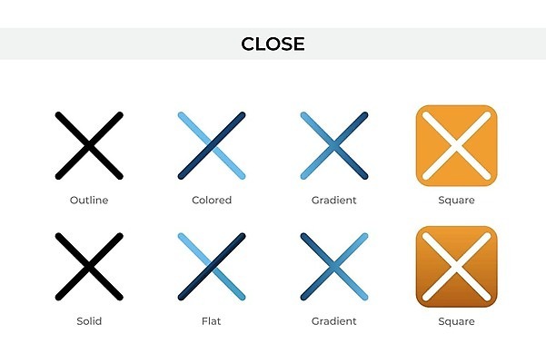 EPS 해외이미지 선 사람없음 세트 주황색 다양 금지 면 닫기 X 심볼 심플 해외202309 알파벳 컬러 다수 모션 파일형식 벡터