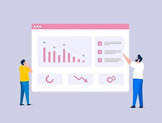 EPS 해외이미지 캐릭터 캠페인 인터넷 일러스트 비즈니스 금융 컴퓨터 디지털 우승 계획 만화 충돌 분석 투자 수익 실수 파산 계기판 마케팅 예산 잘못 벡터 무너짐 해외202309 해외일러스트 일러캐릭터 컨셉 모션 경제 전자제품 최고 파일형식