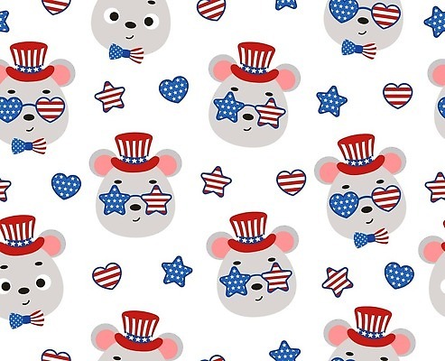 EPS 해외이미지 동물 캐릭터 디자인 종이 얼굴 야생동물 어린이 백그라운드 패턴 일러스트 장난 소년 장식 머리 유행 미국 놀이방 덮개 축하 깃발 아기 직물 쥐 숲 인쇄 만화 질감 심플 애국심 7월 독립 삼림지대 샤워실 엘리먼트 스타일 벡터 반복 해외202309 해외일러스트 일러캐릭터 남자 컨셉 북아메리카 무늬 사람 신체부위 뚜껑 날짜 설치류 샤워시설 파일형식