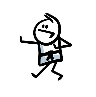 EPS 해외이미지 인물캐릭터 일러스트 한명 사람 낙서 태권도 심플 해외202309 해외일러스트 일러캐릭터 캐릭터 1 격투기 파일형식 벡터