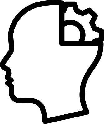 EPS 해외이미지 디자인 선 과학 컨셉 일러스트 상상 사람 머리 기계 과학기술 정보 마음 플랫 뇌 톱니바퀴 윤곽 기어 설정 진행 혁명 경영 방법 제어 지능 벡터 해외202309 해외일러스트 비즈니스 기술 신체부위 파일형식