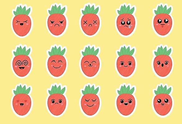 EPS 해외이미지 캐릭터 열매 행복 어린이 음식 과일 일러스트 딸기 건강 사랑 미소 여름 주스 플랫 만화 심볼 사인 코믹 이모티콘 마스코트 인기 채식주의자 캐리커처 벡터 해외202309 해외일러스트 일러캐릭터 식물 계절 감정 음료 표정 사람 그림 채식 파일형식