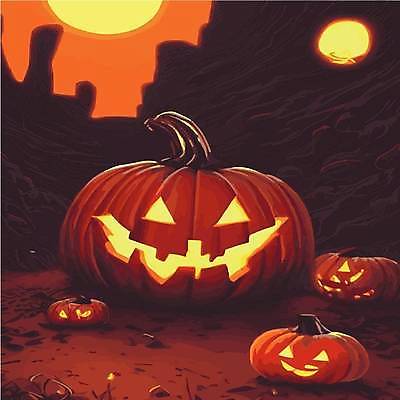 EPS 해외이미지 일러스트 호박 사람없음 어둠 할로윈 야간 잭오랜턴 해외202309 해외일러스트 자연요소 채소 파일형식 벡터