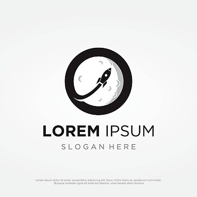 EPS 해외이미지 일러스트 비즈니스 사람없음 달 우주선 심볼 미니멀 해외202309 해외일러스트 자연요소 우주 파일형식 벡터