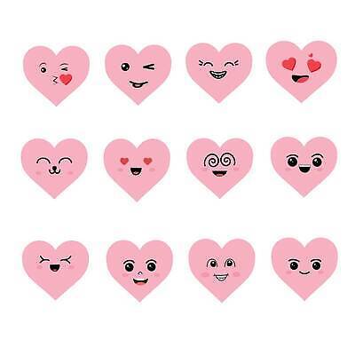 EPS 해외이미지 행복 감정 일러스트 표정 사랑 윙크 사람없음 세트 기쁨 하트 반하는 해외202309 해외일러스트 모양 컨셉 파일형식 벡터