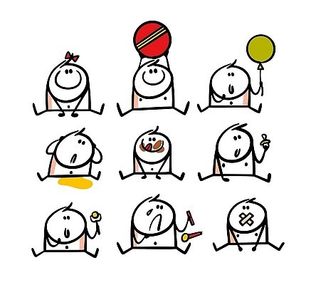 EPS 해외이미지 인물캐릭터 일러스트 사람 여러명 아기 낙서 공놀이 심플 풍선 해외202309 해외일러스트 일러캐릭터 캐릭터 다수 공 놀이 파일형식 벡터